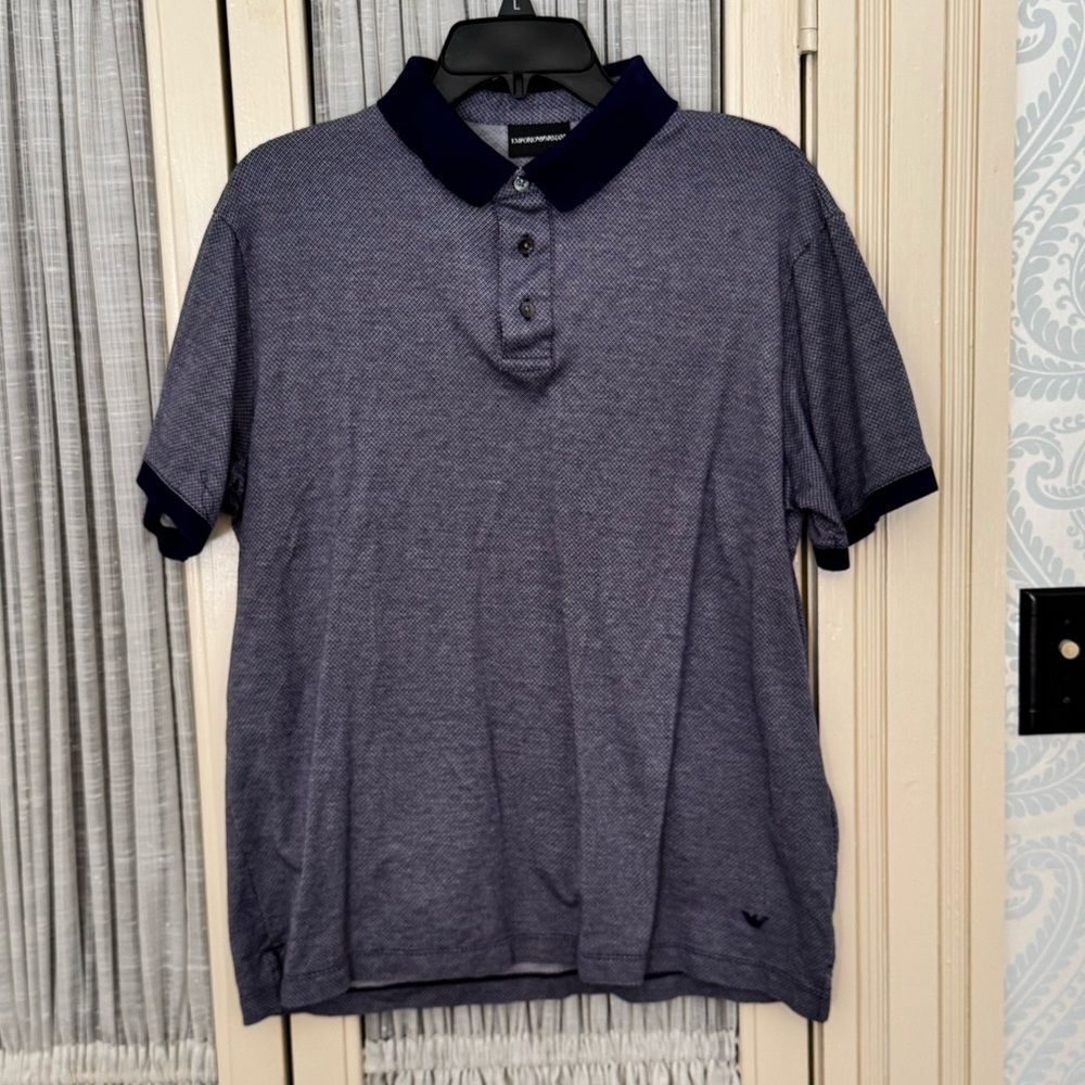 Emporio Armani purple polo shirt
